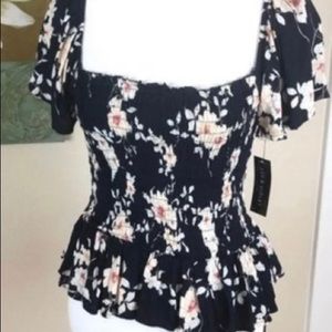 Ash & Voilet Navy floral top